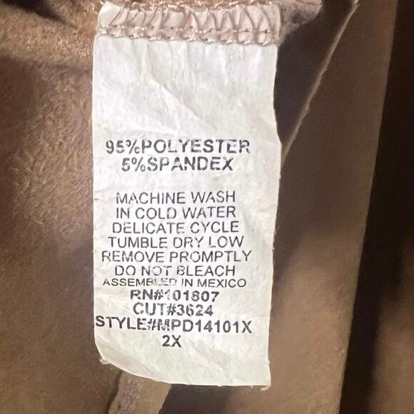 Paper Planes Faux Suede Relaxed Boxy Short Sleeve Shift Dress 2X Boho Lagen Gorp - Picture 7 of 7